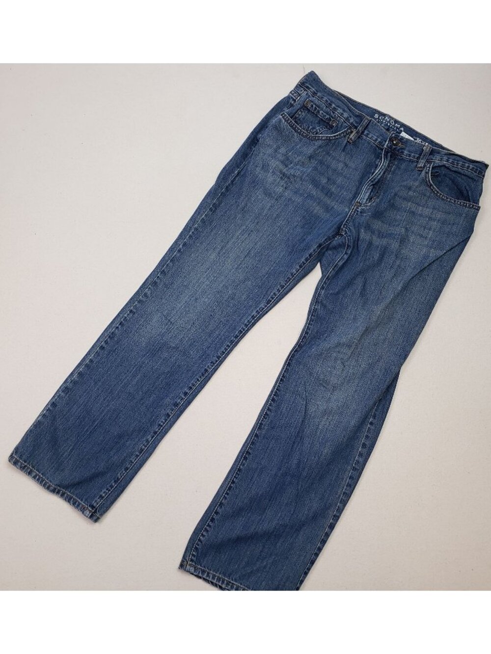 Sonoma Men's Life+Style Straight Leg Blue Jeans 36/32 EXCELLENT CONDITION!!!